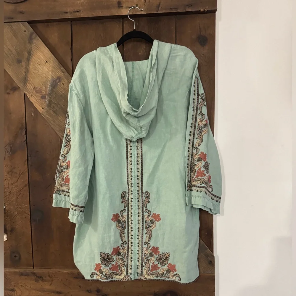 Wrap London Mint Green Embroidered Dress - Picture 3 of 4